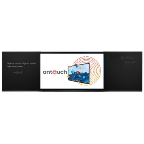 Профессиональный ЖК интерактивный дисплей (панель)  AnTouch Chalk Board ANTCB-86-20i/10500H 86', ANDROID 8.0 4G/32GB, 4К, 4000:1, 400 lm, Type-С, Miracast, Dlna, AirPlay, WI-FI с поверхности для письма беспылевым мелом в комплекте OPS i5-10500H/8G/256G NV