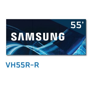 Профессиональная видеостена 3х2 из 6 шести ЖК дисплей (панель) Samsung VH55R-R шов 0,88 мм яркостью 700 для диспетчерских  и конференц залов