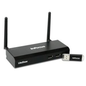Wi-Fi адаптер INFOCUS [LiteShow 4 DB+] модуль беспроводного соединения для всех проекторов InFocus RJ45/LAN, VGA, HDMI, USB Type A x 3, 3.5 mm audio out, 2.4GHZ 802.11 b/g/n, 5GHz 802.11a MIMO