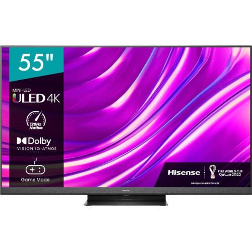 Телевизор LED Hisense 55" 55U8HQ темно-серый 4K Ultra HD 120Hz DVB-T DVB-T2 DVB-C DVB-S DVB-S2 USB WiFi Smart TV (RUS)